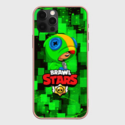 Чехол для iPhone 12 Pro BRAWL STARS LEON, цвет: 3D-светло-розовый