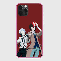 Чехол для iPhone 12 Pro Atsushi Nakajima & Osamu Dazai, цвет: 3D-малиновый