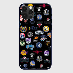 Чехол для iPhone 12 Pro NBA Pattern, цвет: 3D-черный