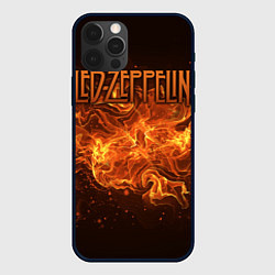 Чехол для iPhone 12 Pro Led Zeppelin, цвет: 3D-черный