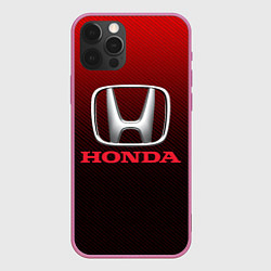 Чехол для iPhone 12 Pro HONDA, цвет: 3D-малиновый