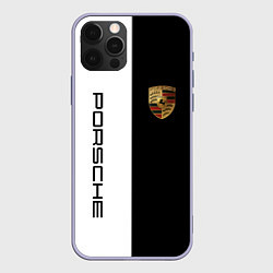 Чехол для iPhone 12 Pro PORSCHE, цвет: 3D-светло-сиреневый