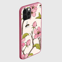 Чехол для iPhone 12 Pro САКУРА, цвет: 3D-малиновый — фото 2