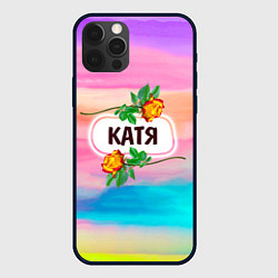 Чехол для iPhone 12 Pro Катя, цвет: 3D-черный
