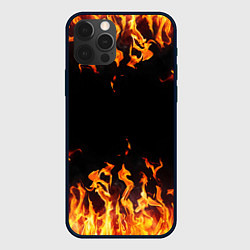 Чехол для iPhone 12 Pro FIRE ОГОНЬ, цвет: 3D-черный