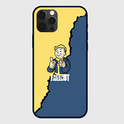 Чехол для iPhone 12 Pro Fallout logo boy, цвет: 3D-черный