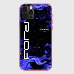 Чехол для iPhone 12 Pro FORD, цвет: 3D-малиновый