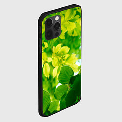 Чехол для iPhone 12 Pro Листья, цвет: 3D-черный — фото 2