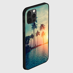 Чехол для iPhone 12 Pro Пальмы, цвет: 3D-черный — фото 2