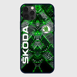 Чехол для iPhone 12 Pro SKODA, цвет: 3D-черный