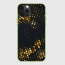 Чехол для iPhone 12 Pro Black gold, цвет: 3D-салатовый