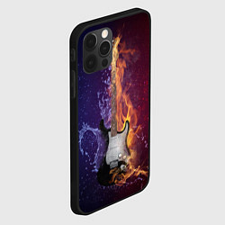 Чехол для iPhone 12 Pro Гитара огня, цвет: 3D-черный — фото 2