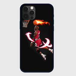 Чехол для iPhone 12 Pro MICHAEL JORDAN, цвет: 3D-черный