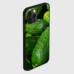 Чехол для iPhone 12 Pro Огурцы, цвет: 3D-черный — фото 2