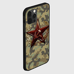 Чехол для iPhone 12 Pro Советская звезда, цвет: 3D-черный — фото 2