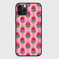 Чехол для iPhone 12 Pro Декор из нежных роз, цвет: 3D-черный