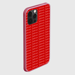 Чехол для iPhone 12 Pro Death note pattern red, цвет: 3D-малиновый — фото 2