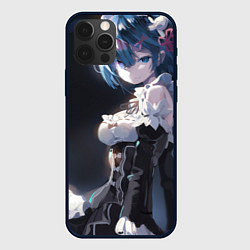 Чехол для iPhone 12 Pro Rem, цвет: 3D-черный