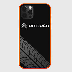 Чехол для iPhone 12 Pro CITROEN, цвет: 3D-красный