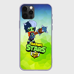 Чехол для iPhone 12 Pro Brawl StarsZombibi, цвет: 3D-светло-сиреневый