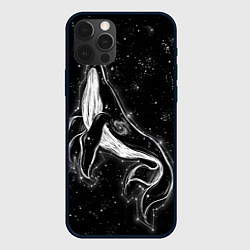Чехол для iPhone 12 Pro Космический Кит, цвет: 3D-черный