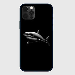 Чехол для iPhone 12 Pro Акула, цвет: 3D-черный