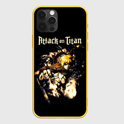 Чехол для iPhone 12 Pro Атака на титанов, цвет: 3D-желтый