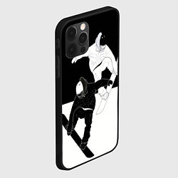 Чехол для iPhone 12 Pro Сноубордисты, цвет: 3D-черный — фото 2