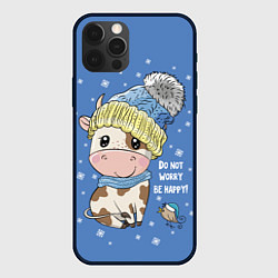 Чехол для iPhone 12 Pro Do not worry be happy!, цвет: 3D-черный