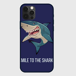 Чехол для iPhone 12 Pro Улыбнись акуле, цвет: 3D-черный