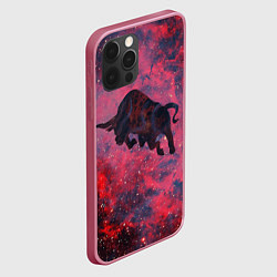 Чехол для iPhone 12 Pro Бык, цвет: 3D-малиновый — фото 2