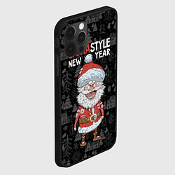 Чехол для iPhone 12 Pro Santa style, цвет: 3D-черный — фото 2