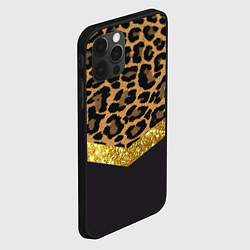 Чехол для iPhone 12 Pro Леопардовый принт, цвет: 3D-черный — фото 2