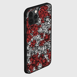 Чехол для iPhone 12 Pro Красные и Белые самураи, цвет: 3D-черный — фото 2