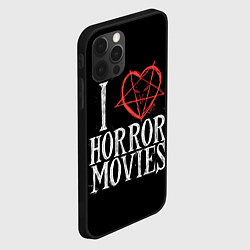 Чехол для iPhone 12 Pro I Love Horror Movies, цвет: 3D-черный — фото 2