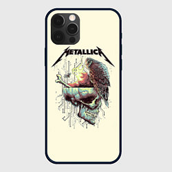 Чехол для iPhone 12 Pro Metallica, цвет: 3D-черный