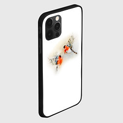 Чехол для iPhone 12 Pro Снегири, цвет: 3D-черный — фото 2