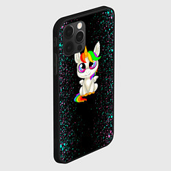 Чехол для iPhone 12 Pro Единорог, цвет: 3D-черный — фото 2