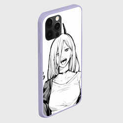 Чехол для iPhone 12 Pro Black and White Anime, цвет: 3D-светло-сиреневый — фото 2