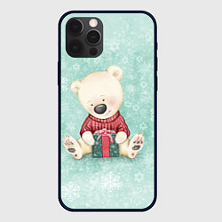 Чехол для iPhone 12 Pro Медвежонок с подарком, цвет: 3D-черный