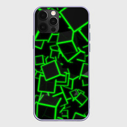 Чехол для iPhone 12 Pro Cyber cube, цвет: 3D-светло-сиреневый