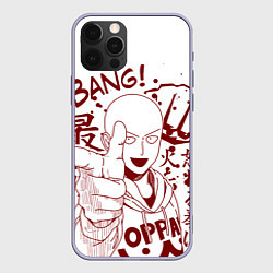 Чехол для iPhone 12 Pro One-Punch Man, цвет: 3D-светло-сиреневый