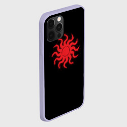 Чехол для iPhone 12 Pro Солнце Славянский символ, цвет: 3D-светло-сиреневый — фото 2