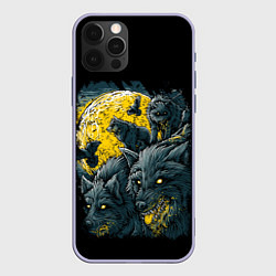 Чехол для iPhone 12 Pro ЛУННЫЕ ВОЛКИ, цвет: 3D-светло-сиреневый