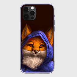 Чехол для iPhone 12 Pro Лисенок в капюшоне, цвет: 3D-светло-сиреневый