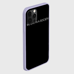 Чехол для iPhone 12 Pro WE LIVE IN A SOCIETY, цвет: 3D-светло-сиреневый — фото 2