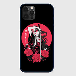 Чехол для iPhone 12 Pro Девушка С Катаной, цвет: 3D-черный