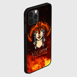 Чехол для iPhone 12 Pro Valheim девушка воин, цвет: 3D-черный — фото 2