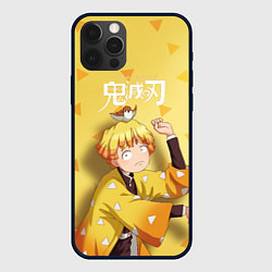 Чехол для iPhone 12 Pro Zenitsu Agatsuma Kimetsu no Yaiba, цвет: 3D-черный