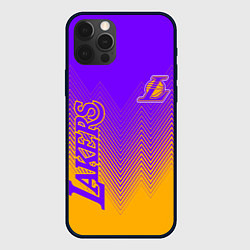 Чехол для iPhone 12 Pro LOS ANGELES LAKERS ЛЕЙКЕРС, цвет: 3D-черный